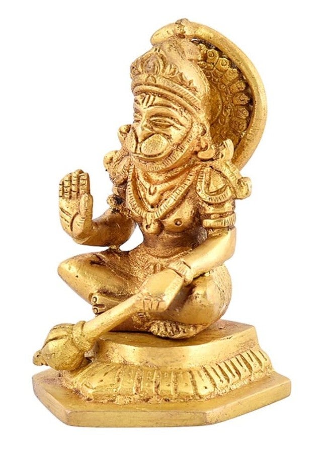 UAPAN Brass Idol Murti I Pooja Poojan Temple Daily Worship 100% Brass Material (Medium, Hanuman Ji) - Image 3